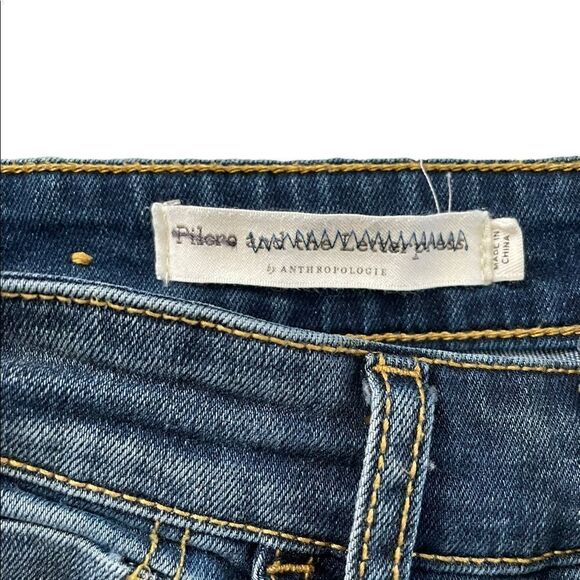 ANTHROPOLOGIE PILCRO Gold Foil Dipped Jeans Size 25 - Picture 6 of 11